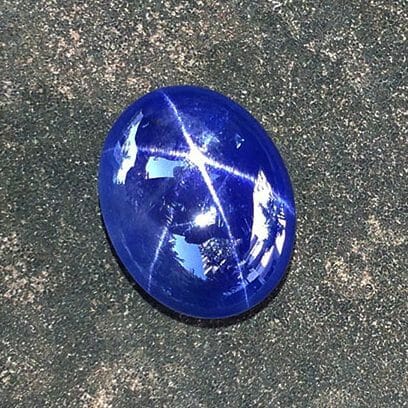 Phenomena Gemstones - Asterism - image of six-rays 18.87 carats premium star blue sapphire image