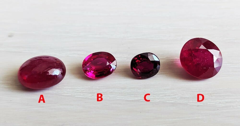 Tell the difference between Synthetics, Unheated, Heated and Glass-Filled Rubies